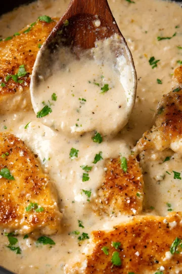 Garlic Parmesan Chicken (Creamy Sauce!)